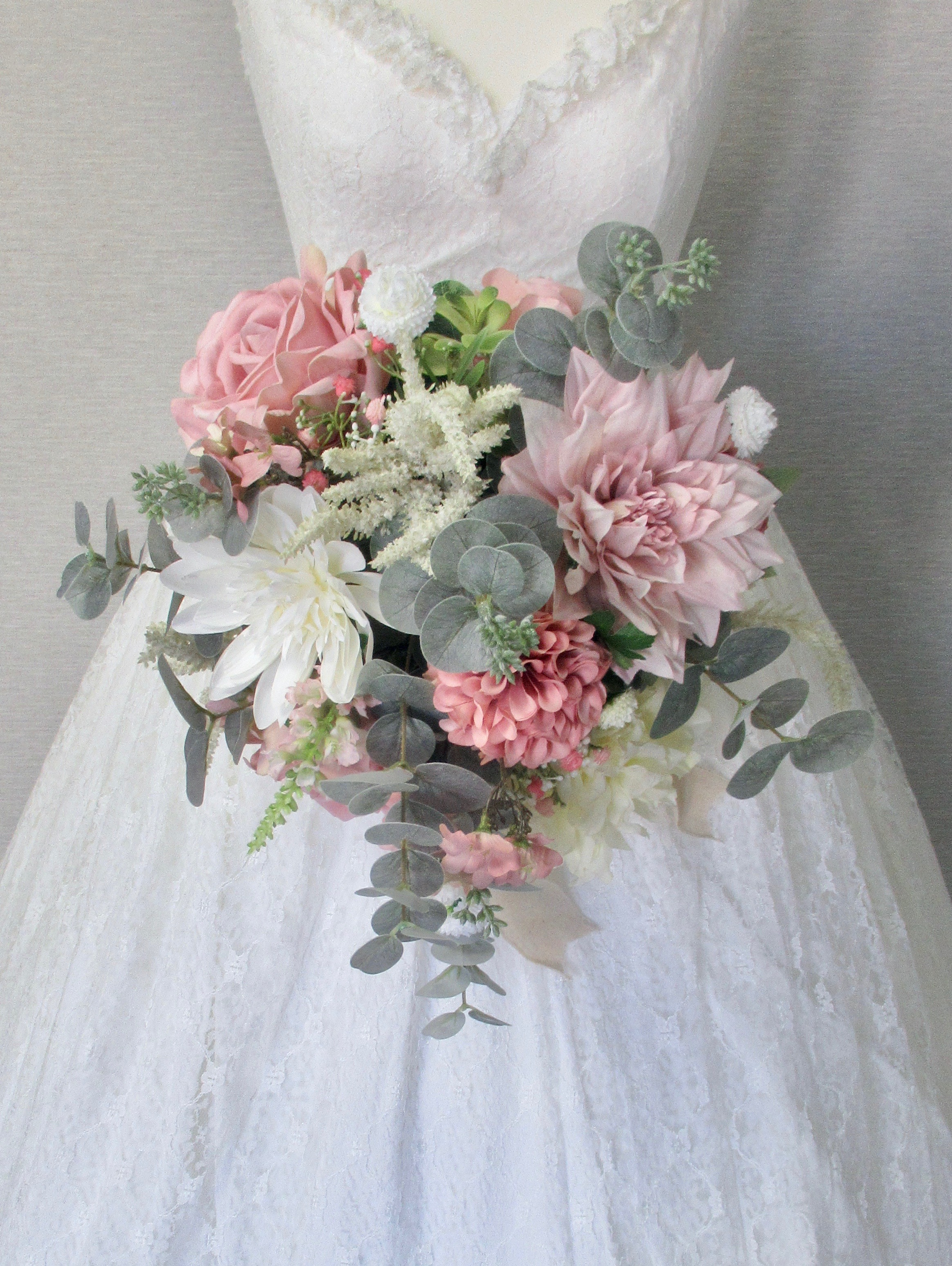 Blush, Dusky Pink & Ivory Wedding Bouquet, dusky pink wedding flowers